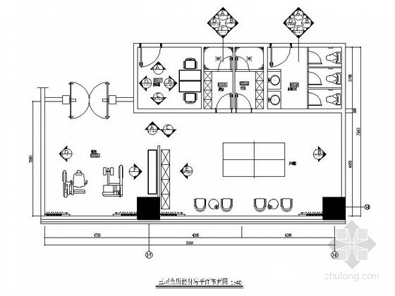 健身房施工图纸资料下载-某时尚健身房设计装修图