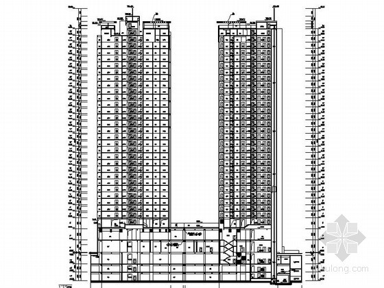 [深圳]某华府沿街三十二层住宅建筑施工图- 