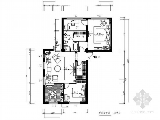 两居室公寓户型平面资料下载-[温州]精致两居室公寓室内装修图