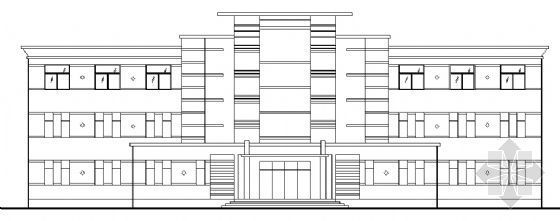 法院三层办公楼建筑设计资料下载-某三层办公楼建筑方案图