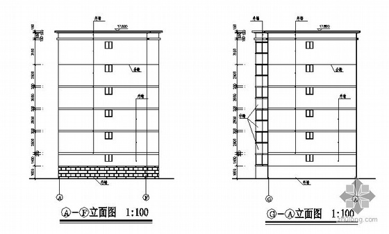 [西安]某公司六层青年公寓建筑施工图-2