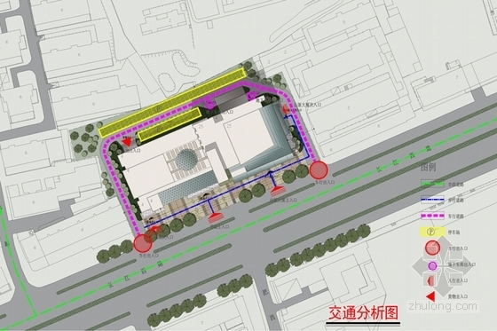 [安徽]点式高层现代风格企业办公楼建筑设计投标方案（知名设计院）-点式高层现代风格企业办公楼分析图