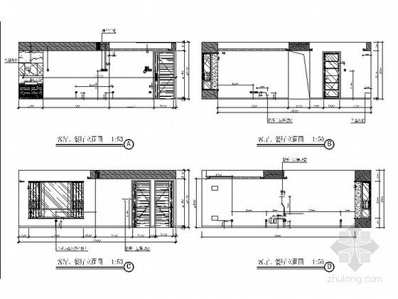 [深圳]某现代精装国际公寓奇数层户型室内竣工图-图10