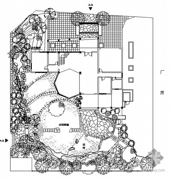联排别墅景观设计施工图资料下载-某别墅景观设计施工图