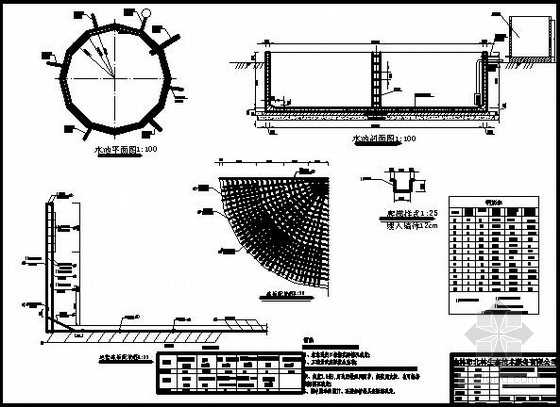广东筒形结构切割资料下载-筒形水池结构施工图