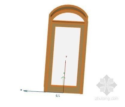 拱形木桥3d模型资料下载-拱形门带顶窗 ArchiCAD模型