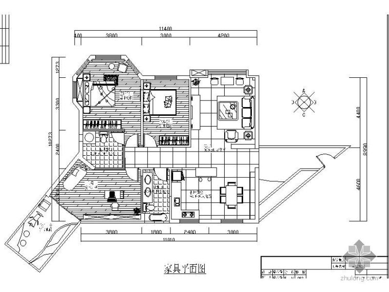 三室两厅效果图手绘资料下载-[湖南]三室两厅家居施工图含（效果图）