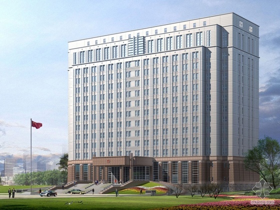 政府办公楼室内方案设计资料下载-[北京石景山]某政府科研综合楼方案设计