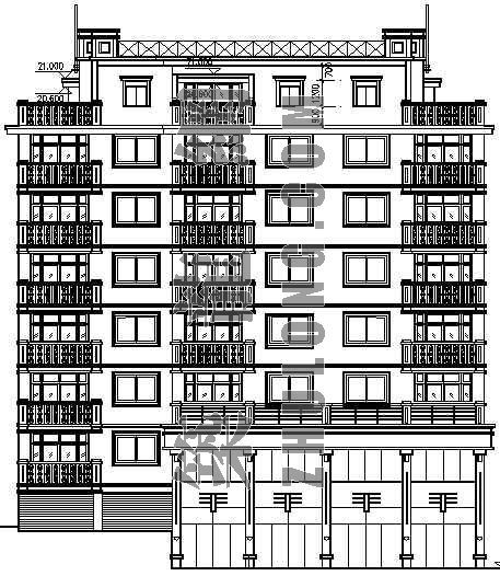温泉汤屋建筑设计方案图资料下载-某住宅楼建筑设计方案图