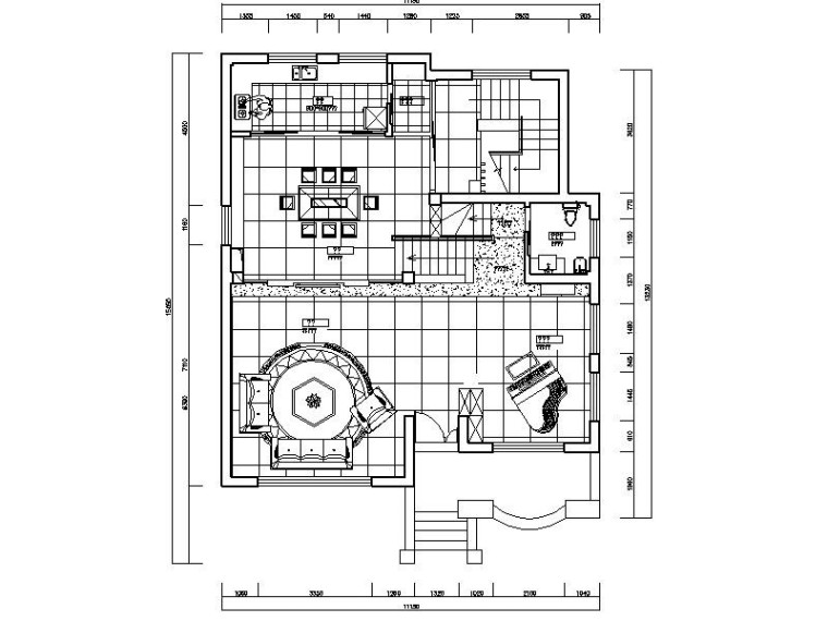 时尚别墅客厅模型资料下载-[北京]现代简约时尚个性别墅室内设计施工图（含效果图）