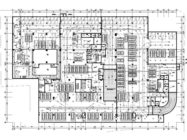 [浙江]综合大楼图书馆档案馆强电智能化全套施工图（含发电机房）-地下室消防平面图