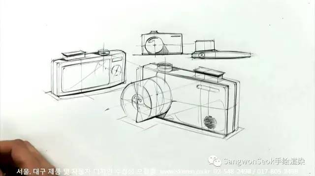 三角架照相机3d模型资料下载-产品设计图版面表现——相机