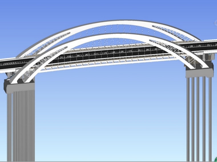 桥梁工程BIM方案应用-公路大桥模型图