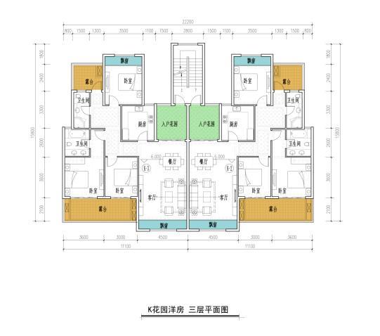 [深圳]简欧风格低多层别墅及花园洋房建筑设计方案文本-简欧风格低多层别墅及花园洋房建筑平面图