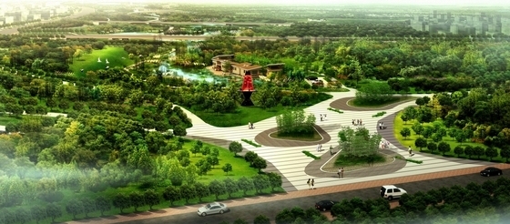 [长沙]湘江风光城市湿地公园景观规划概念设计方案-丝竹动心效果图