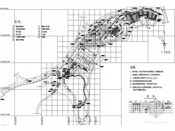 东风路小游园绿化设计资料下载-城市滨水小游园景观施工图