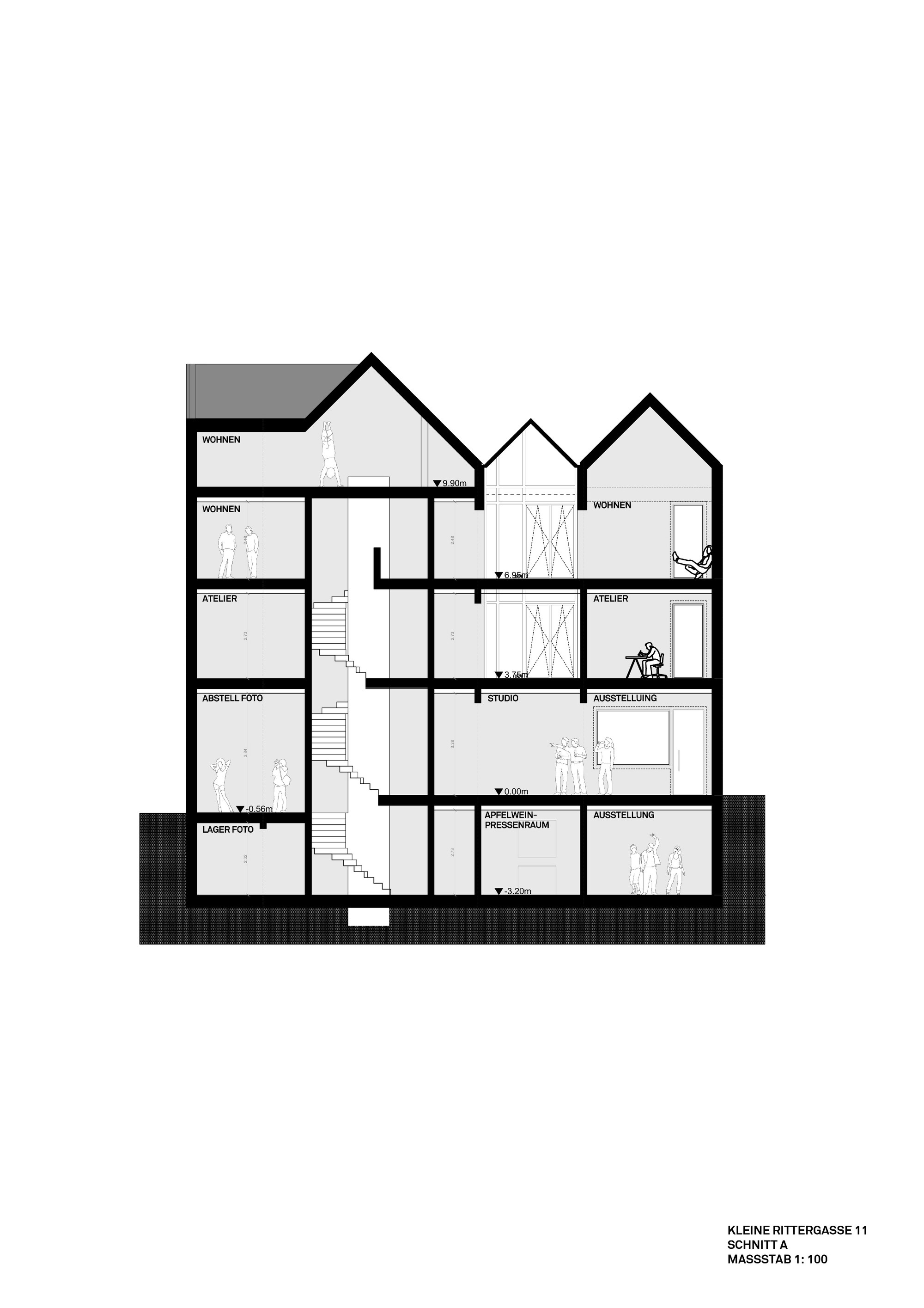 德国法兰克福kleine住宅剖面图