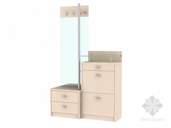 现代衣柜su资料下载-现代挂衣柜3D模型下载