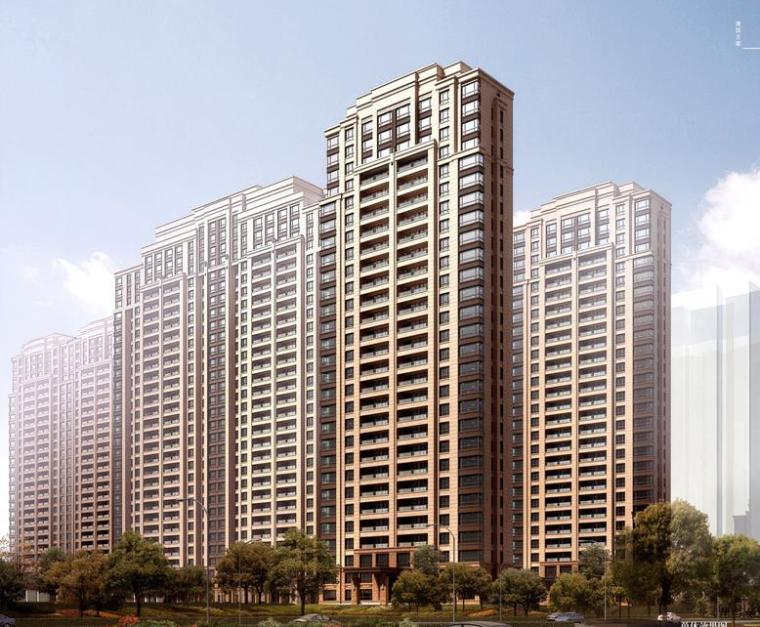 塔式住宅设计规划资料下载-[上海]超高层塔式对称布局住宅建筑设计方案文本