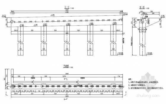 三跨3X16米预应力混凝土空心板梁桥全套施工图（61张）-桥台一般构造图 