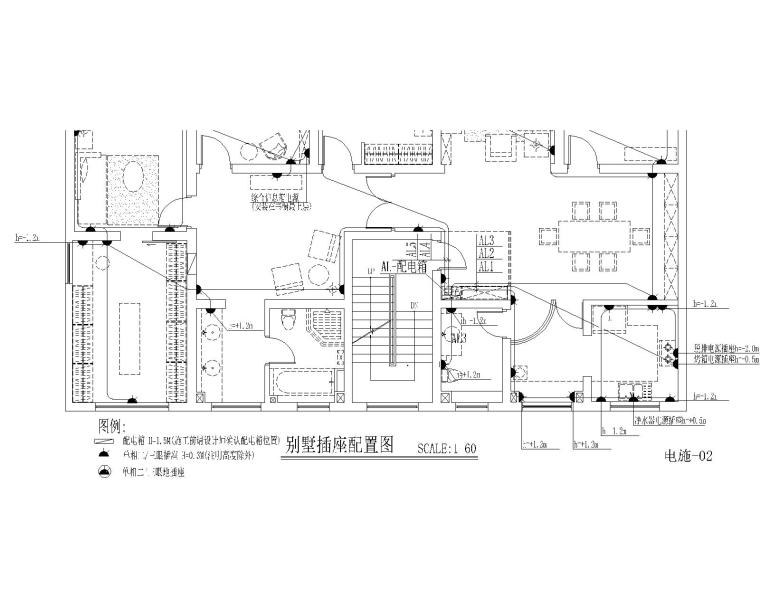 地埋管电缆资料下载-别墅电气施工图