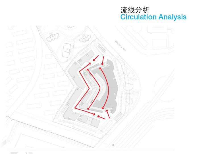 [福州]大型雕塑感现代风格综合商场建筑设计方案文本-大型雕塑感现代风格综合商场建筑分析图