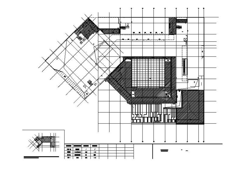 [广东]三层幕墙立面展览馆建筑施工图（16年最新图纸）-三层幕墙立面展览馆建筑平面图