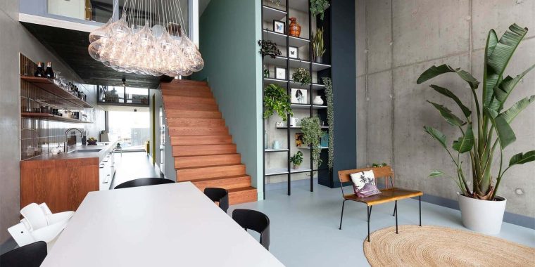阁楼卧室设计资料下载-阿姆斯特丹的现代阁楼空间设计