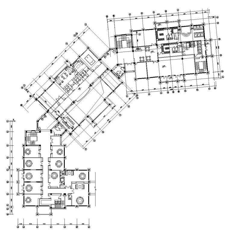 [安徽]某大型休闲会所内部装修施工图设计（附效果图）-一层天花布置图
