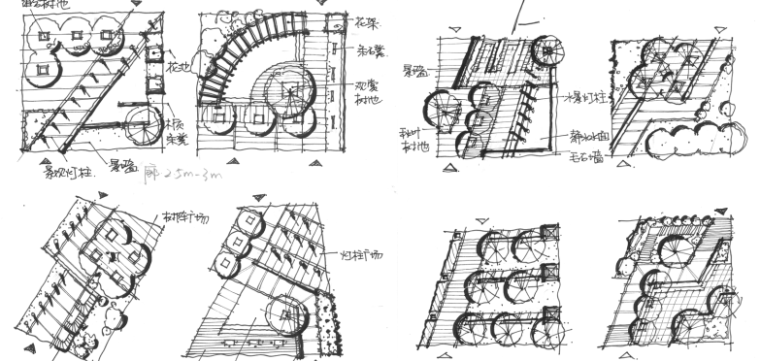 优秀考研园林设计快题+园建图集_4