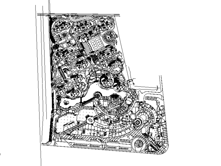 居住区道路cad资料下载-[国外]某居住区景观设计全套施工图（包含CAD+450个）——贝尔高林