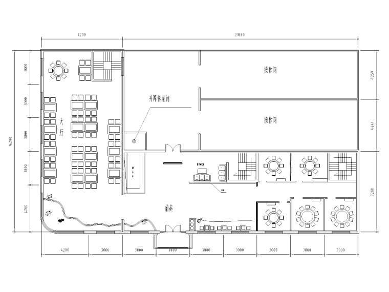 餐厅小包间施工图效果图资料下载-[江苏]新中式风格——大型中餐厅室内装修施工图（含效果图）