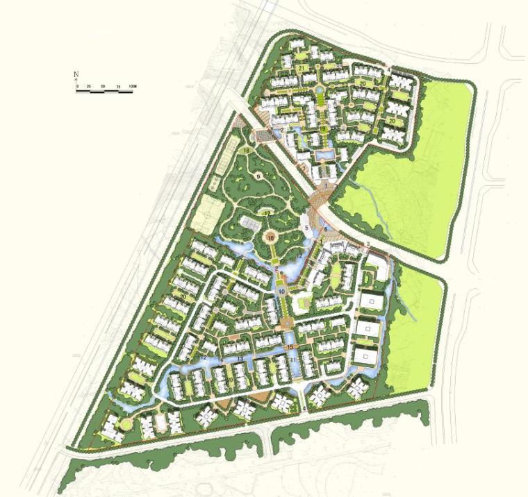 [重庆]英式经典风格高端住宅建筑设计方案文本-英式经典风格高端住宅建筑平面图