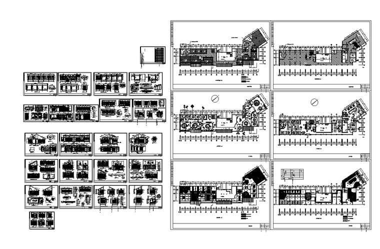 [江苏]某经典中式餐厅施工图-总览图