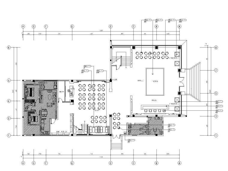 大门铜拉手CAD图块资料下载-[苏州]俪珠华庭售楼处施工图（附效果图+概念方案ppt）