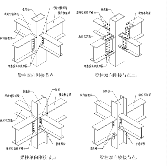 造价入门-钢结构识图大全-柱、梁节点