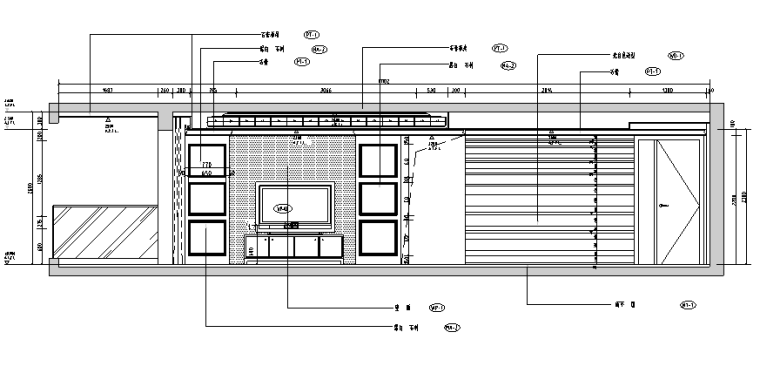 [上海]北美风格四居室住宅设计施工图（附效果图）-客房立面图