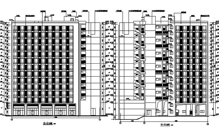 高层多栋塔式住宅建筑施工图（含有水暖电全专业图纸）-高层塔式住宅建筑施工图（含有水暖电专业图纸）