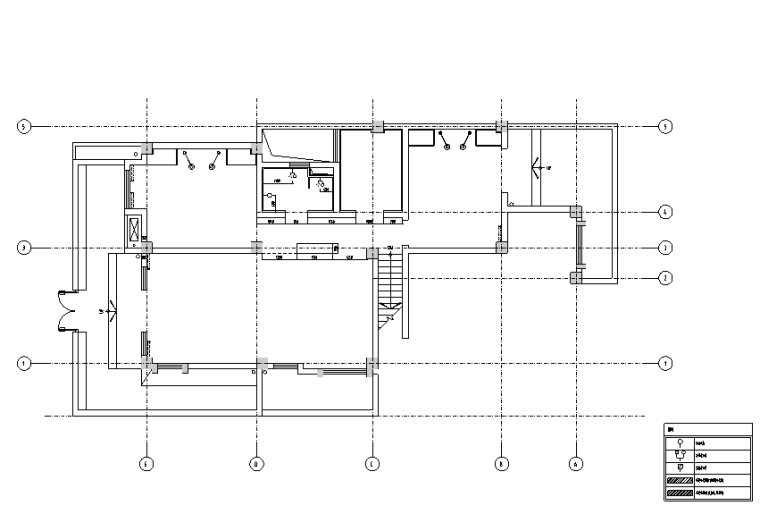 [云南]大理王宫别院下叠户型设计施工图（附效果图）-给排水点位图