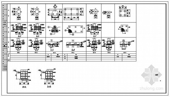 承台大样图纸资料下载-某承台大样节点构造详图