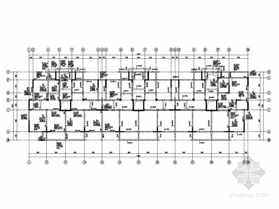 [江苏]地上11层剪力墙结构住宅楼结构施工图-三层梁配筋图 