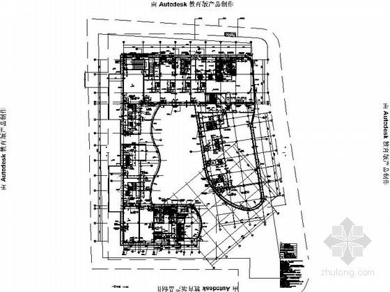 [江苏]现代风格商住楼建筑施工图（含方案文本）-现代风格商住楼建筑施工图平面图