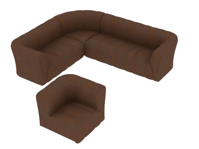 舒适沙发3D模型下载-舒适沙发