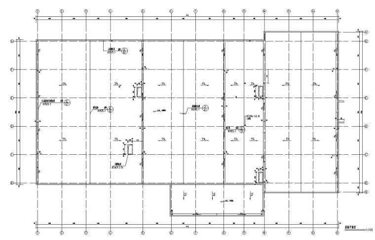 [宁夏]两层门钢结构4S汽车店建筑施工图（含全专业建筑图纸）-两层门钢结构4S汽车店建筑平面图