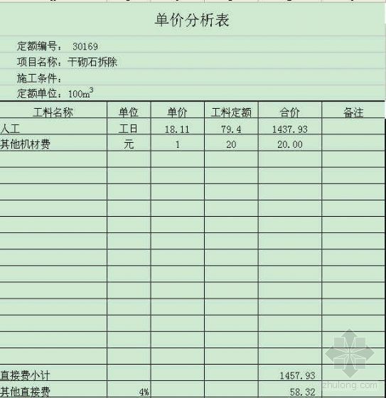 加固工程量计算excel资料下载-浙江某水库加固工程商务标(依据老的浙江98定额99细则编制)