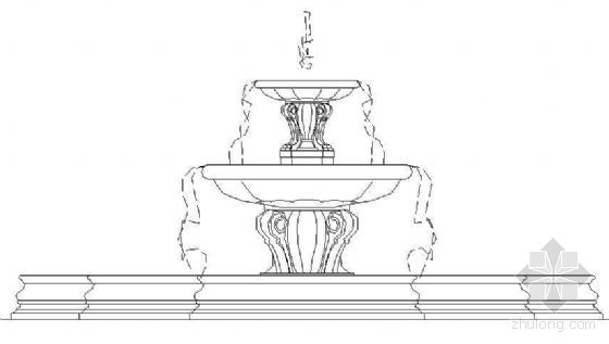 欧式喷泉水池详图