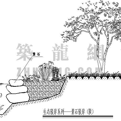 生态袋护坡大样图资料下载-生态驳岸大样图