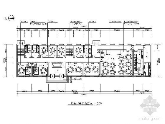 大型建筑餐厅平面设计图资料下载-酒楼平面设计图