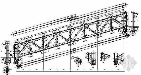 拱形桁架结构设计资料下载-某钢桁架结构设计图纸