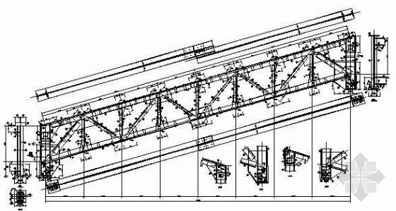 结构设计图纸图纸拆分资料下载-某钢桁架结构设计图纸